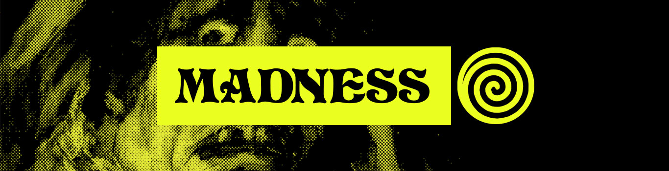 Madness Skateboards Logo Yellow Skate Sticker - Warehouse Skateboards