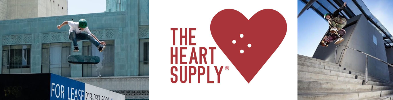 The Heart Supply Skateboards Quad Logo Red Gold Green