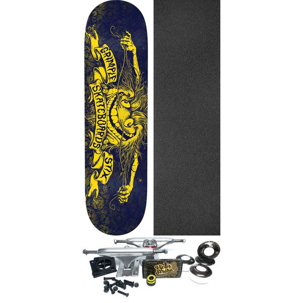 Anti Hero Skateboards Grimple Stix Price Point Skateboard Deck - 7.75" x 31.25" - Complete Skateboard Bundle