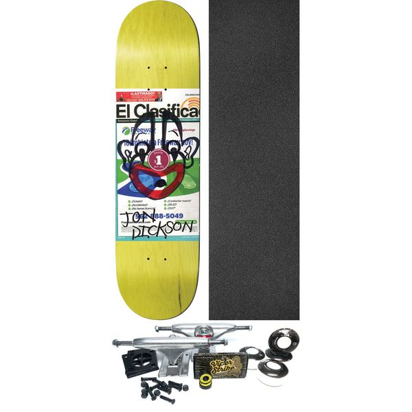 Deathwish Skateboards Jon Dickson Chatman Assorted Stains Skateboard Deck - 8" x 31.5" - Complete Skateboard Bundle