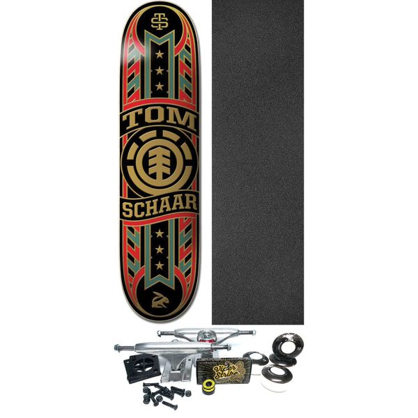 Element Skateboards Tom Schaar Banner Year Skateboard Deck - 8" x 31.75" - Complete Skateboard Bundle