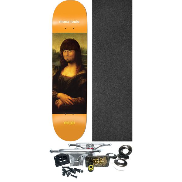 Enjoi Skateboards Louie Barletta Renaissance Orange Skateboard Deck Resin-7 - 7.75" x 31.1" - Complete Skateboard Bundle