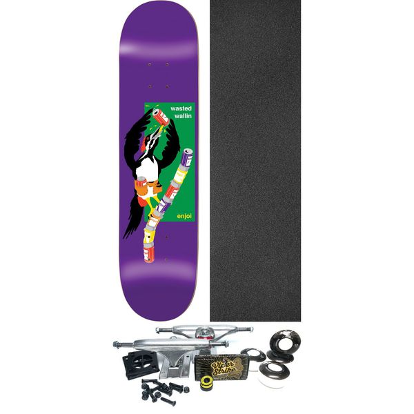 Enjoi Skateboards Zack Wallin Party Animal Skateboard Deck Resin-7 - 8" x 31.6" - Complete Skateboard Bundle