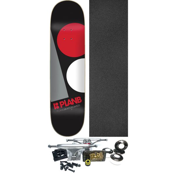 Plan B Skateboards Macro Skateboard Deck - 7.75" x 31.6" - Complete Skateboard Bundle