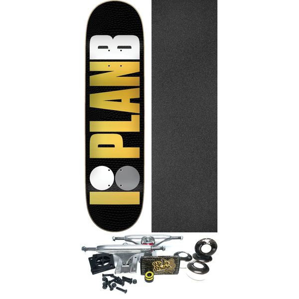 Plan B Skateboards Snake Skin Skateboard Deck - 8" x 31.33" - Complete Skateboard Bundle