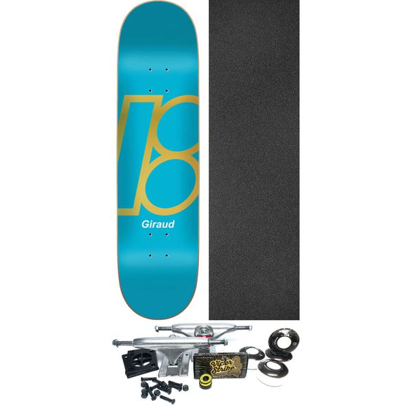 Plan B Skateboards Aurelien Giraud Team Foil Skateboard Deck - 8" x 31.75" - Complete Skateboard Bundle
