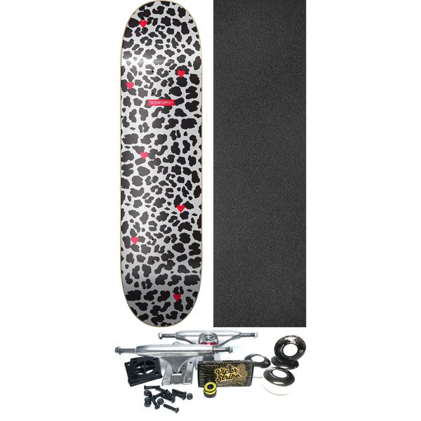 The Heart Supply Skateboards Cheetah Black / White Skateboard Deck - 8" x 31.875" - Complete Skateboard Bundle