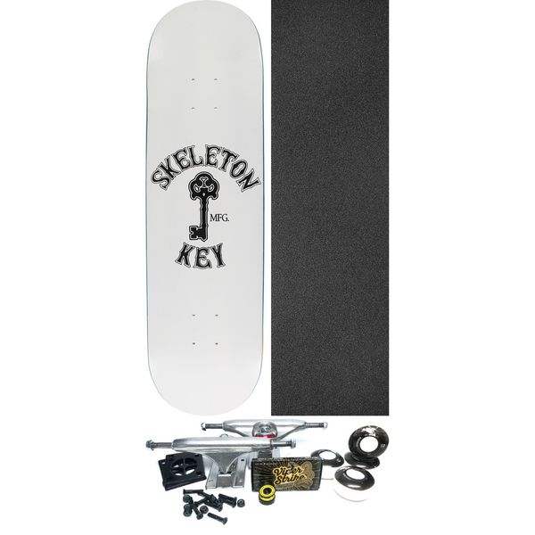 Skeleton Key Mfg Key Logo Skateboard Deck - 7.75" x 31.2" - Complete Skateboard Bundle