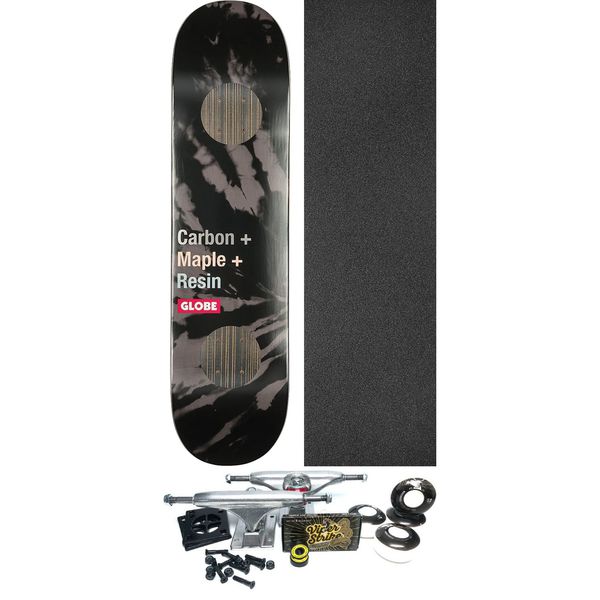 Globe Skateboards G3 Bar Black Dye Skateboard Deck Impact Light - 8" x 31.875" - Complete Skateboard Bundle