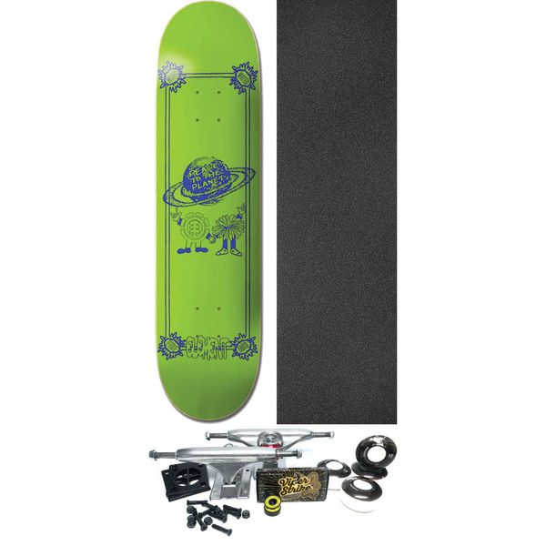 Element Skateboards Planet Pease Skateboard Deck - 8.38" x 32.2" - Complete Skateboard Bundle