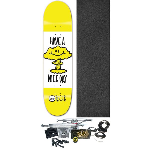 Roger Skateboards Have A Nice Day Skateboard Deck - 8" x 31.5" - Complete Skateboard Bundle