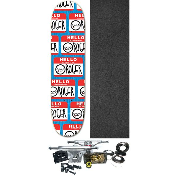 Roger Skateboards Hello Skateboard Deck - 8.38" x 32" - Complete Skateboard Bundle