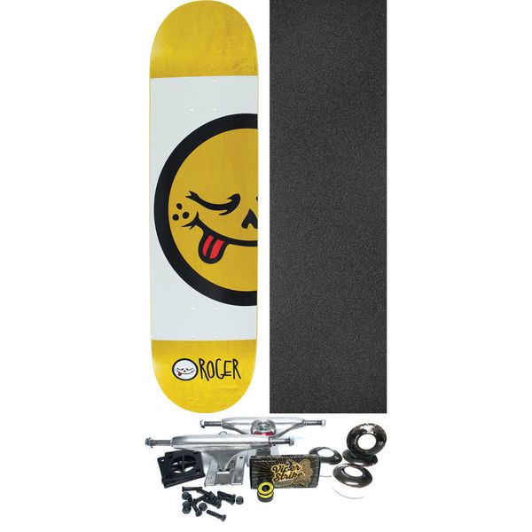 Roger Skateboards Half Roger V3 Assorted Stains Skateboard Deck - 7.75" x 31.5" - Complete Skateboard Bundle