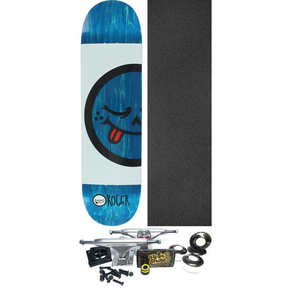 Roger Skateboards Half Roger V3 Assorted Stains Skateboard Deck - 8" x 31.5" - Complete Skateboard Bundle