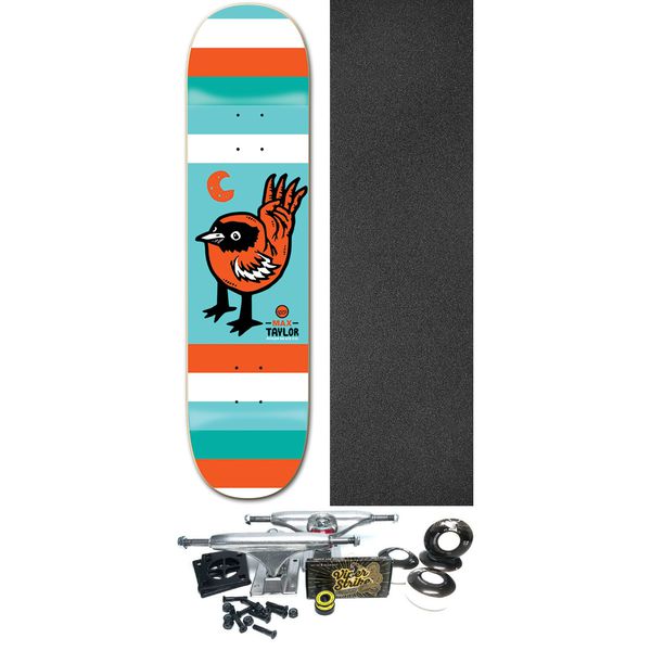 Roger Skateboards Max Taylor Moon Bird Skateboard Deck - 8" x 31.5" - Complete Skateboard Bundle