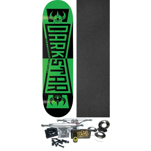 Darkstar Skateboards Divide Green Skateboard Deck RHM - 7.75" x 31.2" - Complete Skateboard Bundle