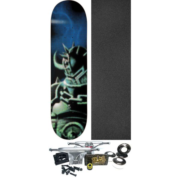 Darkstar Skateboards Dots Blue Skateboard Deck Hybrid - 8" x 31.6" - Complete Skateboard Bundle