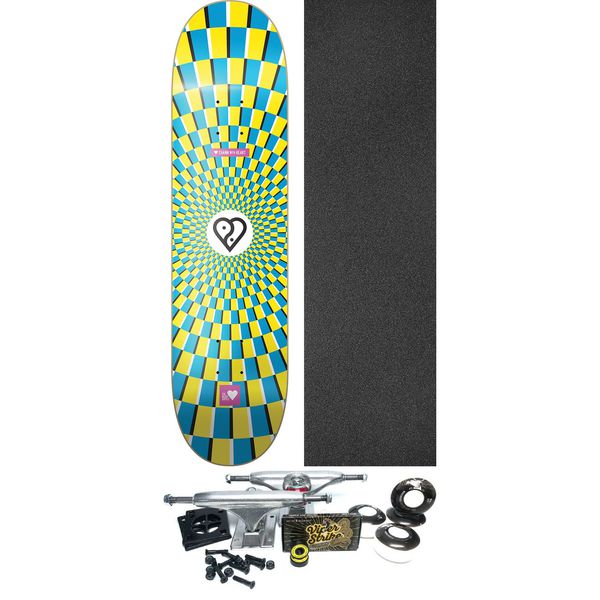 The Heart Supply Skateboards Chris Chann Illusion Embossed Skateboard Deck - 8" x 32" - Complete Skateboard Bundle