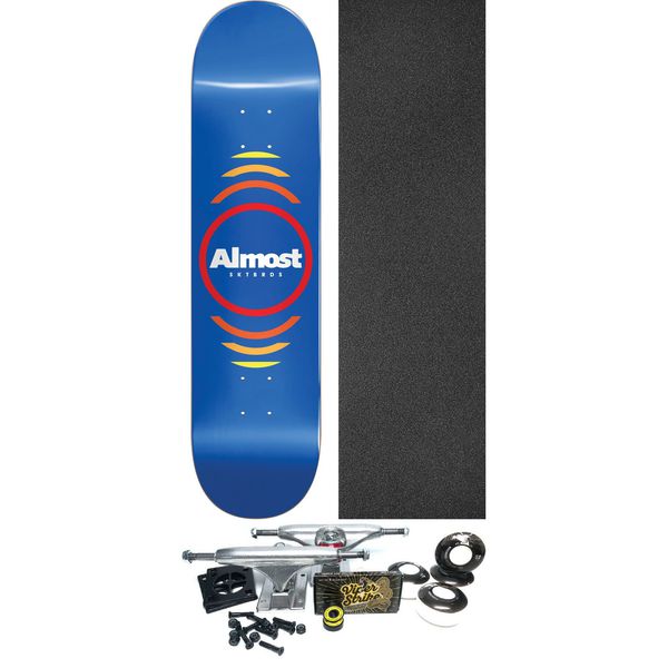Almost Skateboards Reflex Blue Skateboard Deck Hybrid - 8" x 31.6" - Complete Skateboard Bundle