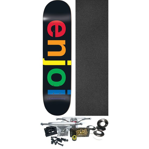 Enjoi Skateboards Spectrum Skateboard Deck Resin-7 - 8.5" x 32.1" - Complete Skateboard Bundle