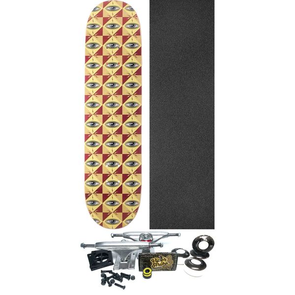 Toy Machine Skateboards Pattern Logo Skateboard Deck - 8" x 31.63" - Complete Skateboard Bundle