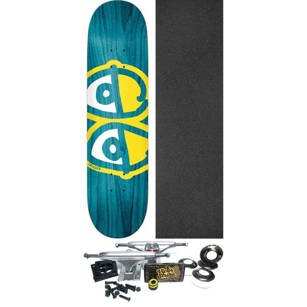 Krooked Skateboards Eyes Assorted Colors Skateboard Deck - 8.38" x 32" - Complete Skateboard Bundle