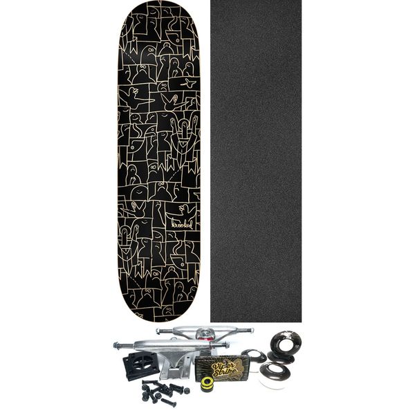 Krooked Skateboards Flock Skateboard Deck - 8.5" x 32.18" - Complete Skateboard Bundle