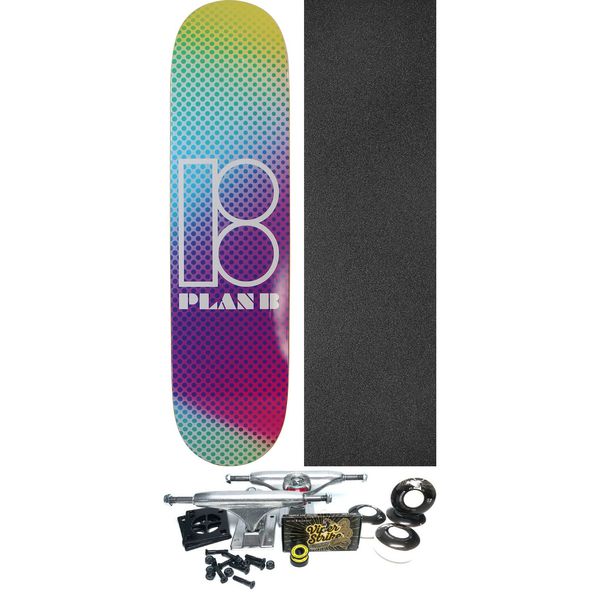 Plan B Skateboards Spots Skateboard Deck - 8" x 31.75" - Complete Skateboard Bundle