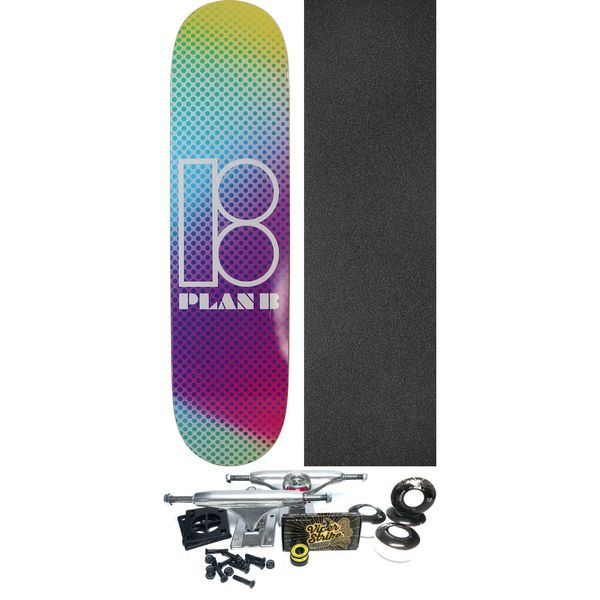 Plan B Skateboards Spots Skateboard Deck - 7.75" x 31.5" - Complete Skateboard Bundle