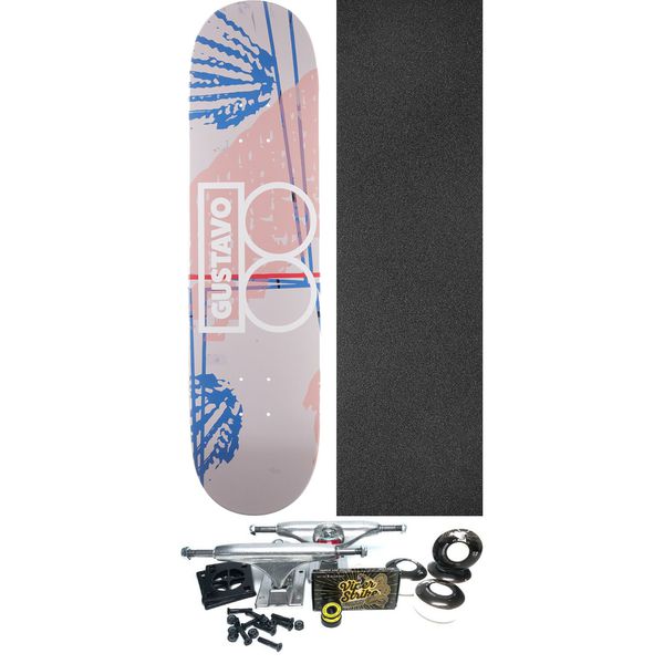 Plan B Skateboards Felipe Gustavo Mixed Media Skateboard Deck - 8" x 31.5" - Complete Skateboard Bundle