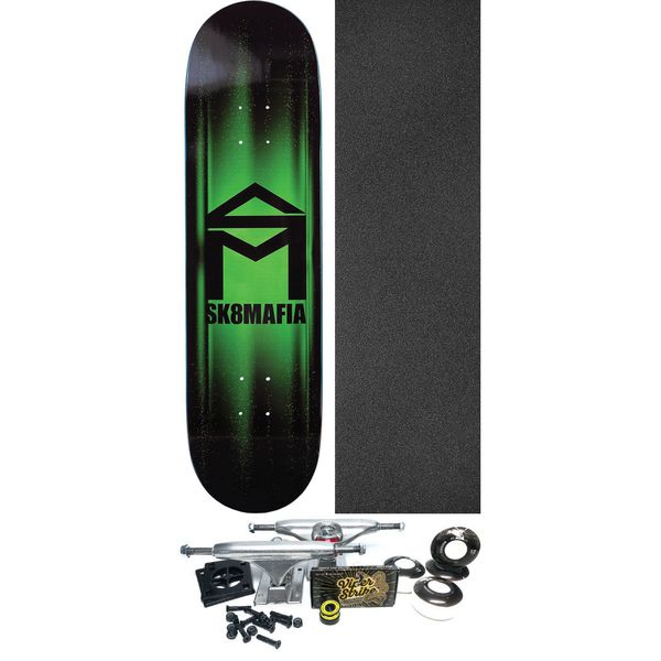 Sk8Mafia Skateboards Glare Green Skateboard Deck - 8.38" x 32" - Complete Skateboard Bundle