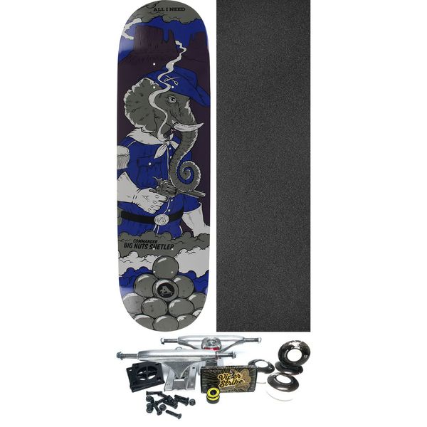All I Need Skateboards Anthony Shetler Big Nuts Skateboard Deck - 8.3" x 32" - Complete Skateboard Bundle