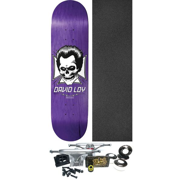 Birdhouse Skateboards David Loy Skull Assorted Stains Skateboard Deck - 8.38" x 32.12" - Complete Skateboard Bundle
