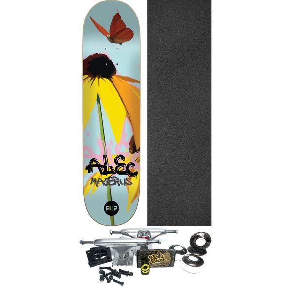 Flip Skateboards Alec Majerus Flower Power Skateboard Deck - 8.38" x 32" - Complete Skateboard Bundle