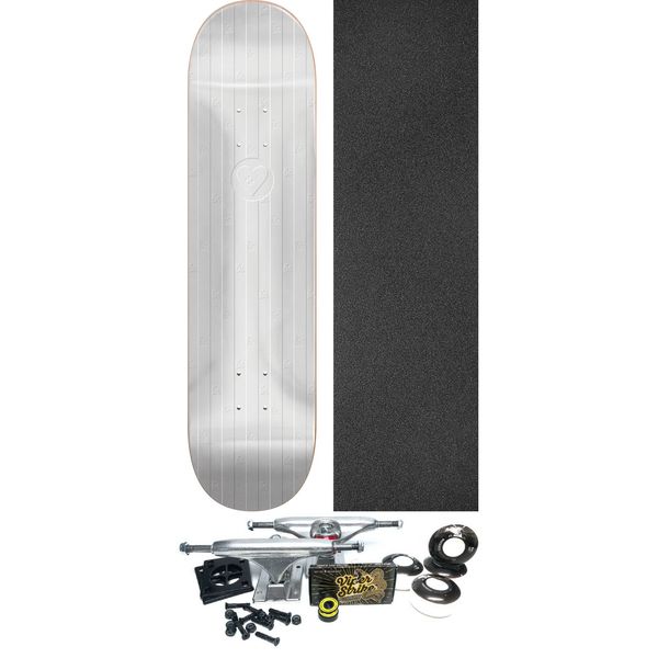 The Heart Supply Skateboards Stripes Pearl White Skateboard Deck - 8.5" x 32.5" - Complete Skateboard Bundle