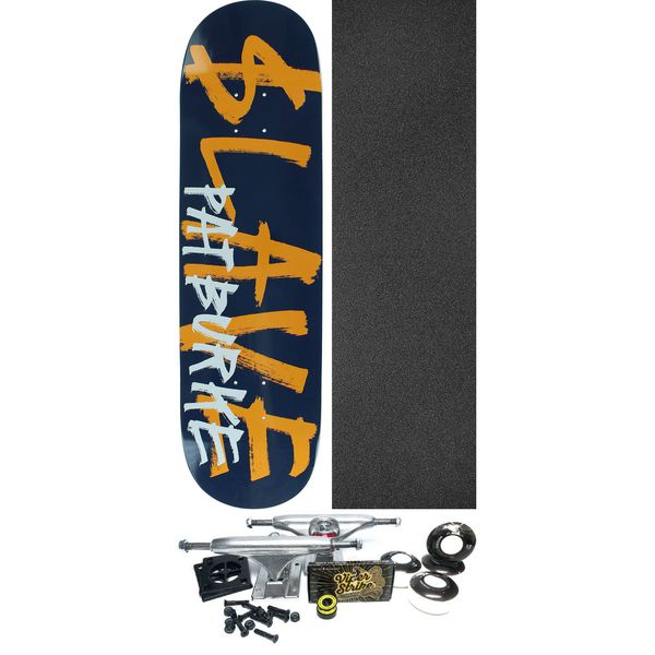 Slave Skateboards Pat Burke 10 Years Pro Skateboard Deck - 8.37" x 32" - Complete Skateboard Bundle