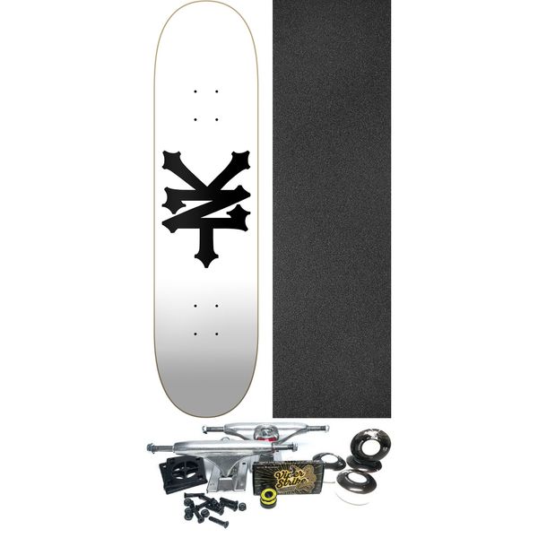 Zoo York Skateboards OG 95 Crackerjack White / Black Skateboard Deck - 8.37" x 32" - Complete Skateboard Bundle