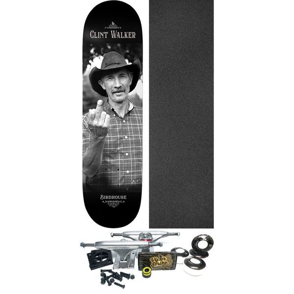Birdhouse Skateboards Clint Walker Dad Skateboard Deck - 8.38" x 32.12" - Complete Skateboard Bundle