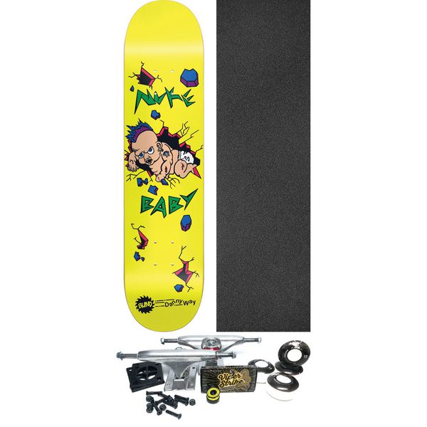 Blind Skateboards Danny Way Nuke Baby Yellow Skateboard Deck HT - 8.37" x 32.2" - Complete Skateboard Bundle