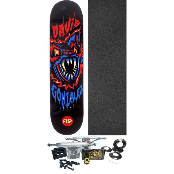 Flip Skateboards David Gonzalez Blacklight Skateboard Deck - 8" x 32.38" - Complete Skateboard Bundle