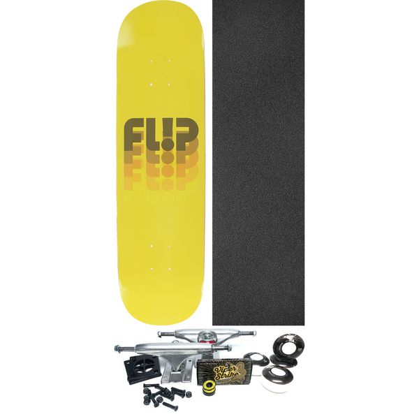 Flip Skateboards Odyssey Fade Fullnose Yellow Skateboard Deck - 8" x 31.4" - Complete Skateboard Bundle