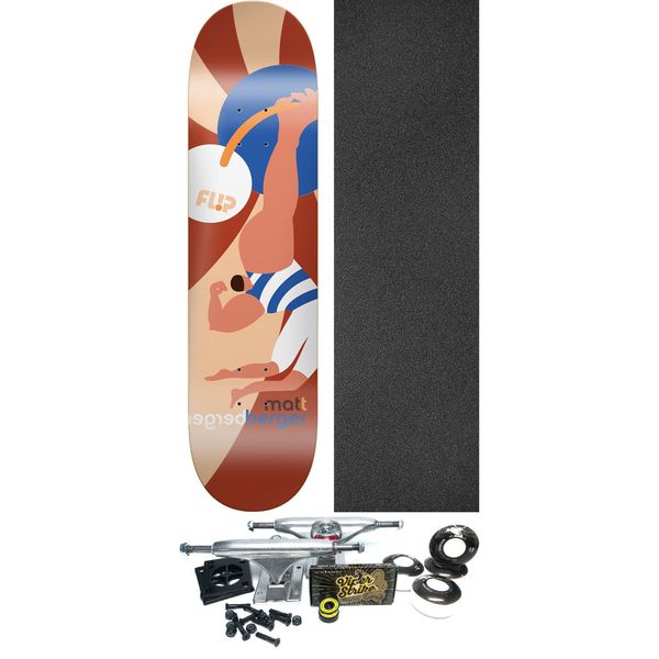 Flip Skateboards Matt Berger Kaja Skateboard Deck - 8" x 32.5" - Complete Skateboard Bundle