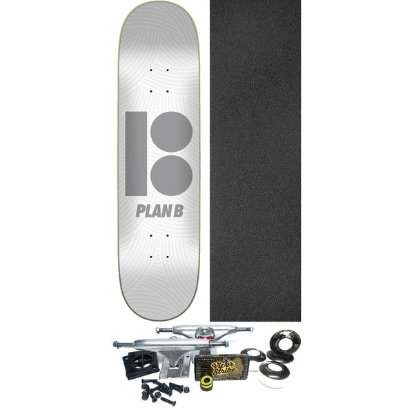 Plan B Skateboards Texture Skateboard Deck - 8" x 31.75" - Complete Skateboard Bundle