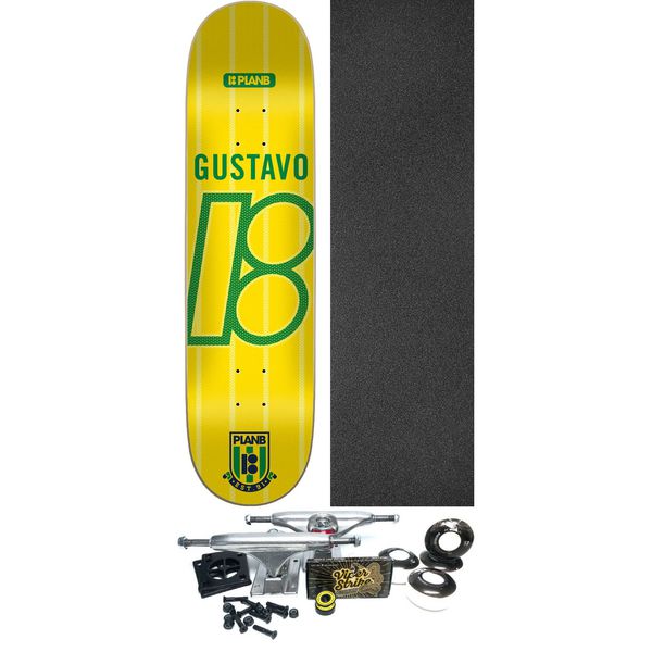Plan B Skateboards Felipe Gustavo College Skateboard Deck - 7.75" x 31.625" - Complete Skateboard Bundle
