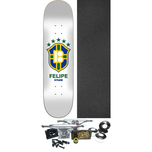 Plan B Skateboards Felipe Gustavo Soccer Skateboard Deck - 7.75" x 31.625" - Complete Skateboard Bundle