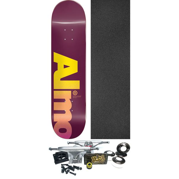 Almost Skateboards Fall Off Magenta Skateboard Deck Hybrid - 8" x 31.6" - Complete Skateboard Bundle