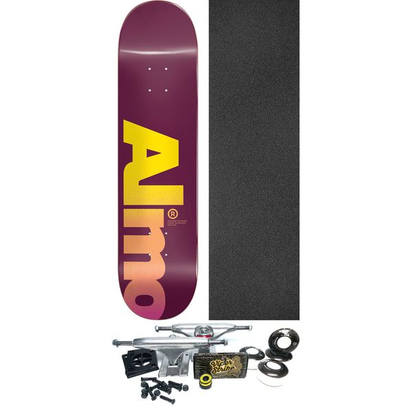 Almost Skateboards Fall Off Magenta Skateboard Deck Hybrid - 8" x 31.6" - Complete Skateboard Bundle