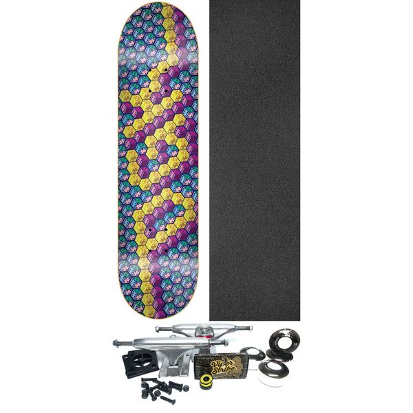 DGK Skateboards Dicey Hologram Foil Skateboard Deck - 7.75" x 31.875" - Complete Skateboard Bundle