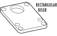 Rectangular Skateboard Riser Pads