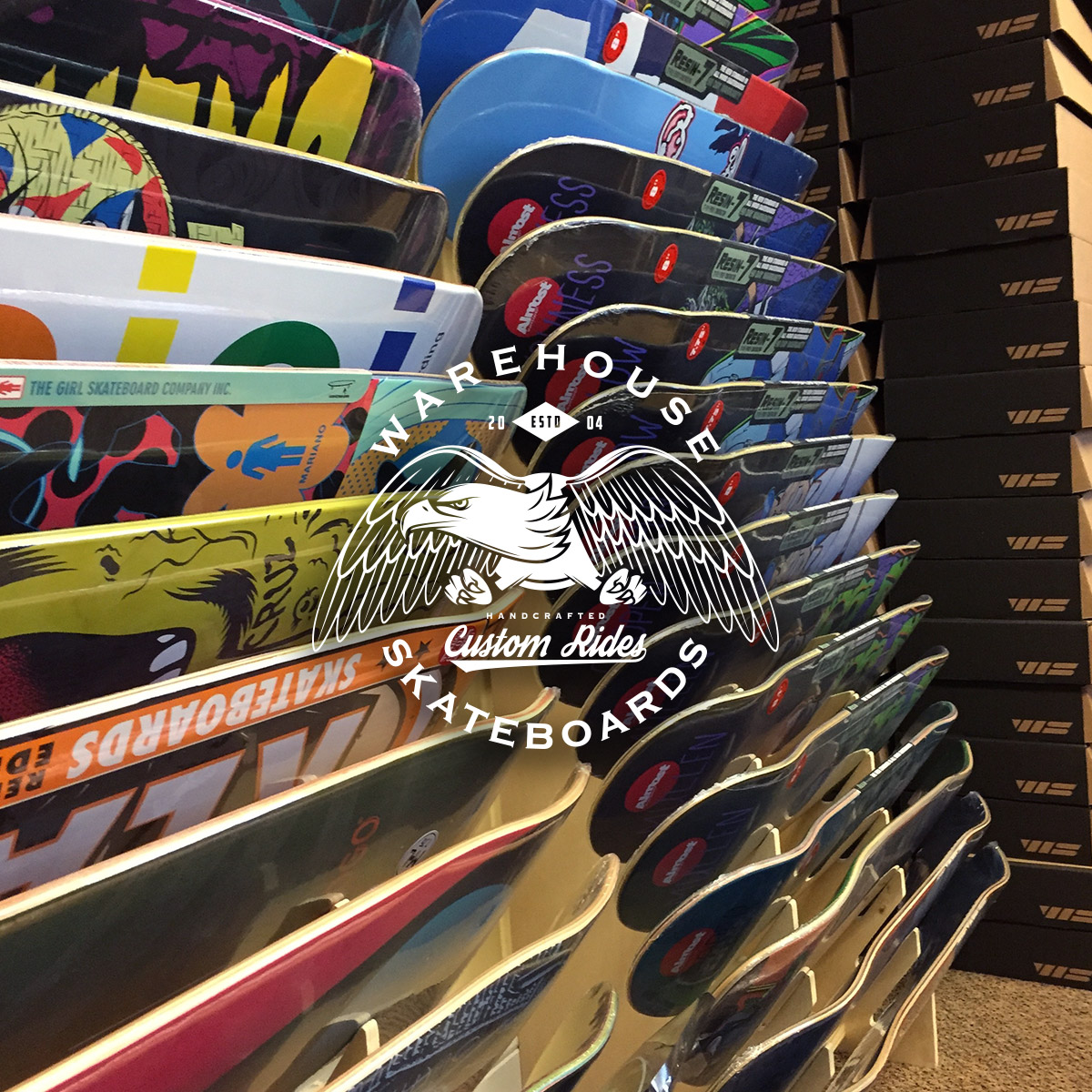 Support pour skateboards de 4 emplacements